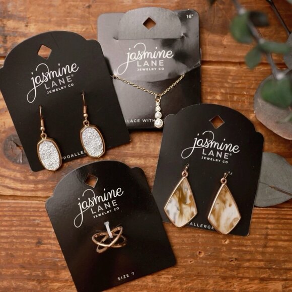 Lot of 25 Jasmine Lane Jewelry. Necklace, Ring, Earrings. Wholesale. Reseller. - Picture 2 of 2